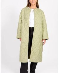 Little Mistress - Quilted Belted Coat - Lyst
