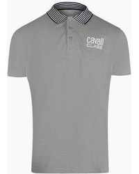 Roberto Cavalli - Cavalli Class Striped Collar Polo Shirt - Lyst