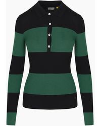 Moncler - Knitted Ls Polo - Lyst