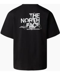 The North Face - T Shirts Mountain Sketch Print Short Sleeve Crew Neck Tee - Lyst