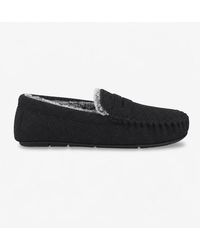 Totes - Toasties Soft Herringbone Moccasin Slipper Moccasins Charcoal - Lyst