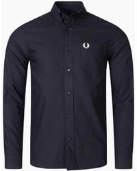 Fred Perry - Plain Long Sleeve Oxford Shirt - Lyst