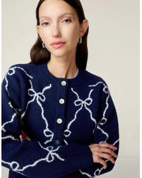 OMNES - August Bow Check Cardigan - Lyst