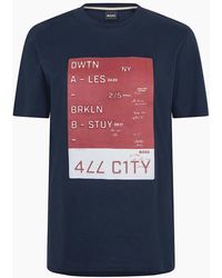 BOSS - Lettering Graphic Crew Neck Short Sleeve Jersey T-Shirt - Lyst