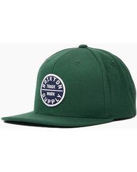 Brixton - Oath Iii Pine Needle Snapback - Lyst
