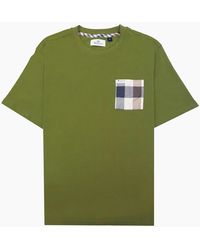 Aquascutum - Macro Club Check T-Shirt Army - Lyst