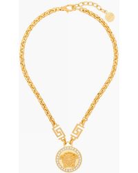 Versace - Medusa Charm Rolo Chain Necklace - Lyst