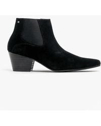Club Cubano - Mccartney Suede Winklepicker Cuban Heel Boots - Lyst