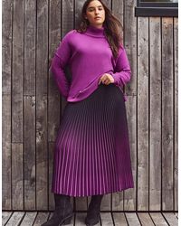 Live Unlimited London - Ombre Pleated Maxi Skirt - Lyst
