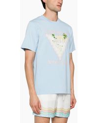 CASABLANCA - T Shirt Maison De Reve Printed Summer Crew Neck Tee - Lyst