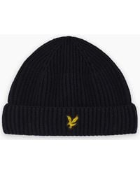 Lyle & Scott - Lyle & Scott Ribbed Beanie Jet - Lyst