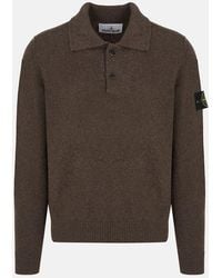 Stone Island - Knitted 5100018 Polo Shirt - Lyst
