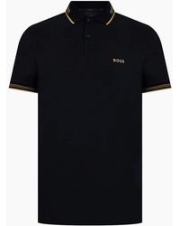 BOSS - Hbg Paul Polo Contrast Striped Trim Shirt - Lyst