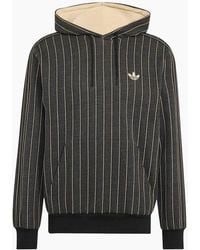 adidas - Hoodie Pinstripes Pullover Fleece Casual Hooded Sweatshirt - Lyst