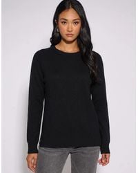 Gini London - Crew Neck Fine Knit Oversized Jumper - Lyst