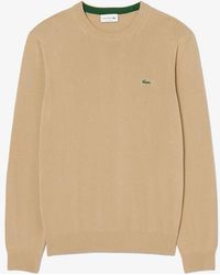 Lacoste - Organic Cotton Crew Neck Sweater - Lyst