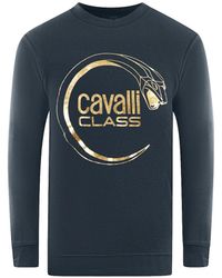 Roberto Cavalli - Cavalli Class Piercing Snake Logo Sweatshirt - Lyst