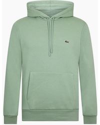Lacoste - Hooded Neck Crocodile Print Sweatshirt - Lyst