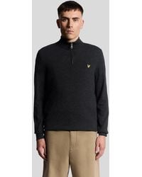 Lyle & Scott - Lyle & Scott Lambswool Blend Quarter Zip Jumper - Lyst