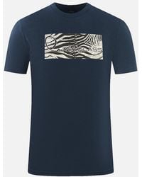 Roberto Cavalli - Cavalli Class Zebra Print Box Logo T-Shirt - Lyst