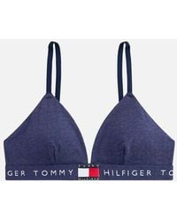 Tommy Hilfiger - Heritage Logo Rp Triangle Bra, Heather - Lyst