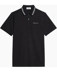 Ben Sherman - Checkerboard Collar Short Sleeve Polo Shirt - Lyst