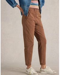 White Stuff - Twister Chino Trouser Regular Dark Tan - Lyst