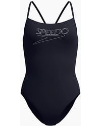 Speedo - Ladies Logo Endurance+ Thin Strap One Piece Swimsuit - Lyst