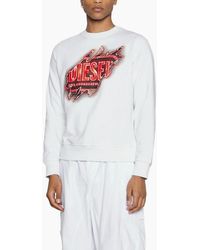 DIESEL - S Ginn Sweatshirt Crew Neck Long Sleeve Winter Pullover Jumper - Lyst