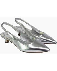 XY London - Ladies Avalone Metallic Kitten Heel Sandals - Lyst