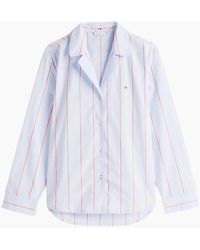 Tommy Hilfiger - Heritage Stripe Woven Poplin Pyjama Shirt, Sweet - Lyst