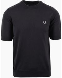 Fred Perry - Cotton Knitted T-Shirt Anchor - Lyst