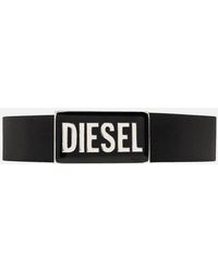DIESEL - B-Glossy Plaque Leather Belt - Lyst