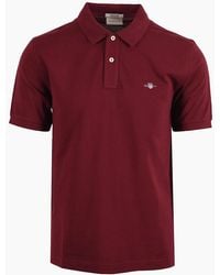 GANT - Classic Reg Polo Deep Grape Wine - Lyst