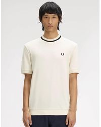 Fred Perry - Crew Neck Pique T-Shirt - Lyst