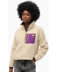 Superdry - Vintage Retro Half Zip Fleece - Lyst
