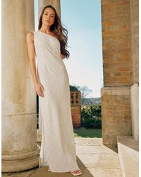 Ro&zo - One Shoulder Beaded Dress - Lyst