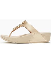 Fitflop - Lulu Ultra-Jewel Metallic Toe-Post Sandals - Lyst