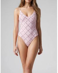 Oceanus - Rose Elegant High Cut Leg Swimsuit - Lyst
