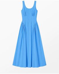 Ro&zo - Waist Detail Dress With Linen - Lyst