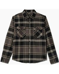 Brixton - Bowery/Charcoal/Pinecone L/S Flannel Shirt - Lyst