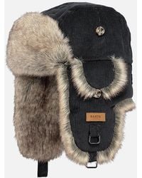 Barts - Rib Cord Faux Fur Lining Strap Bomber Hat - Lyst