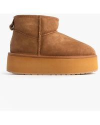 EMU - Australia Stinger Micro Flatform Sheepskin Boot Chestnut - Lyst