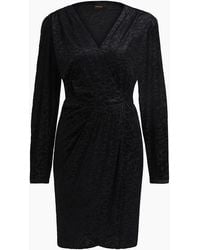 BOSS - Edevoras V-Neck Long Sleeve Knee Length Dress - Lyst