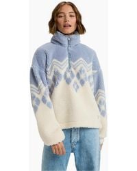 Roxy - Mountain Story Polar Half Zip Fleece - Lyst