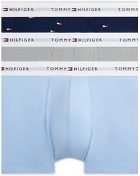 Tommy Hilfiger - 3-Pack Signature Cotton Flag Print Boxer Trunks - Lyst