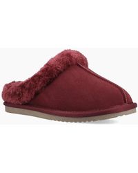Hush Puppies - Amara Suede Bordeaux Slippers - Lyst