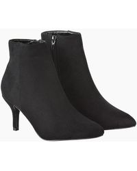 XY London - Ladies Anastsia Side Zip Mid Kitten Heel Ankle Boots - Lyst