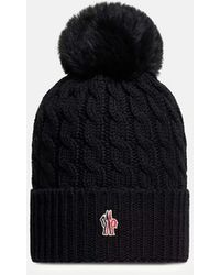 Moncler - Cable Knit Bobble Hat - Lyst
