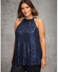 Live Unlimited London - Sequin Halterneck Top - Lyst
